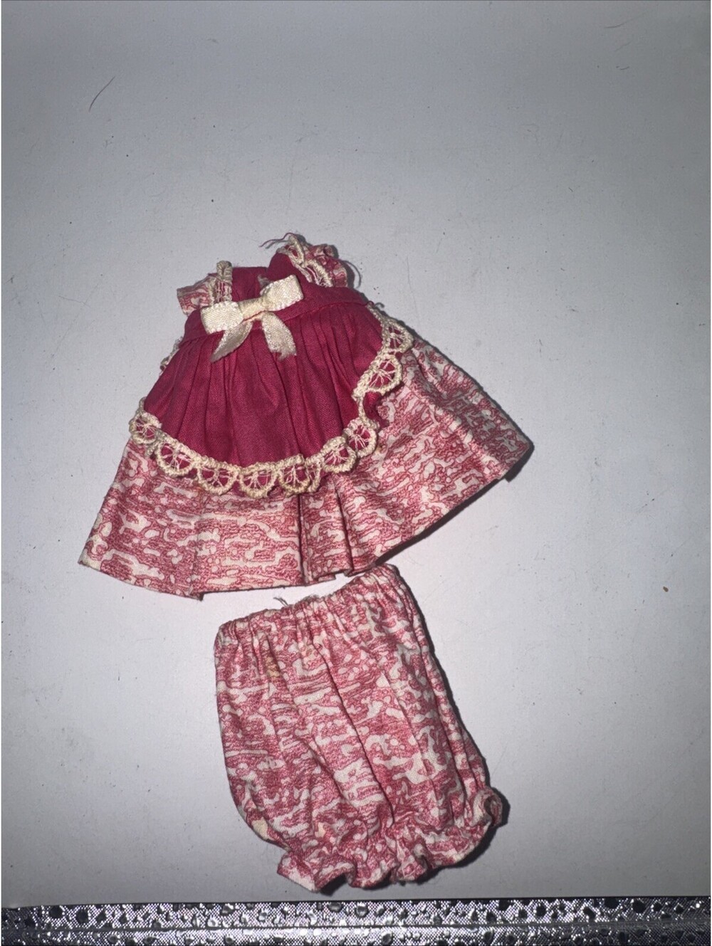 Vintage 1954 Vogue Ginny Tagged Doll Outfit My Tinny Miss Dress w bloomers